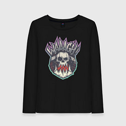 Лонгслив хлопковый женский Орксий Waaagh, цвет: черный