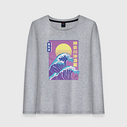 Женский лонгслив Большая волна