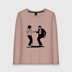 Лонгслив хлопковый женский Грязные танцы Z, цвет: пыльно-розовый