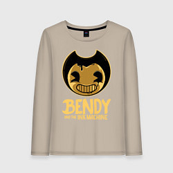Лонгслив хлопковый женский Bendy And The Ink Machine, цвет: миндальный