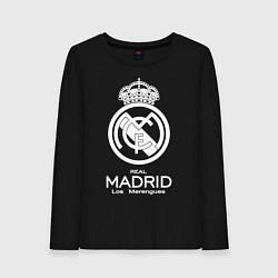 Лонгслив хлопковый женский Real Madrid FC, цвет: черный