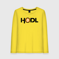 Женский лонгслив HODL Bitcoin