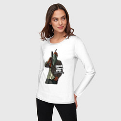 Лонгслив хлопковый женский GTA San Andreas, цвет: белый — фото 2