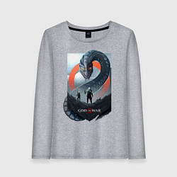Лонгслив хлопковый женский Кратос и Атрей, цвет: меланж