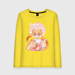 Лонгслив хлопковый женский Sailor Moon Coffee, цвет: желтый