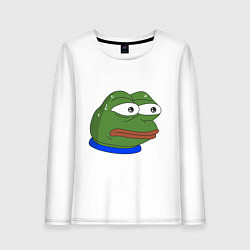 Лонгслив хлопковый женский Pepe MonkaS, цвет: белый