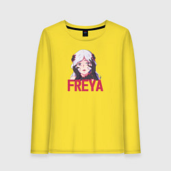 Лонгслив хлопковый женский Freya, цвет: желтый