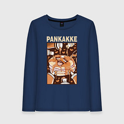 Лонгслив хлопковый женский Pankakke, цвет: тёмно-синий