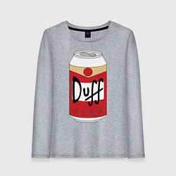 Лонгслив хлопковый женский Duff Beer, цвет: меланж