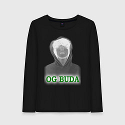 Лонгслив хлопковый женский OG Buda реп-исполнитель, цвет: черный