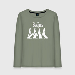 Лонгслив хлопковый женский The Beatles, цвет: авокадо