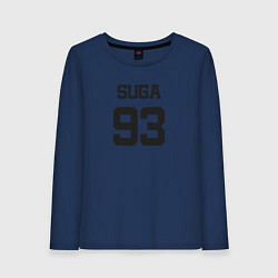 Лонгслив хлопковый женский BTS - Suga 93, цвет: тёмно-синий