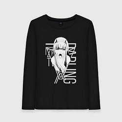 Лонгслив хлопковый женский Zero Two, цвет: черный