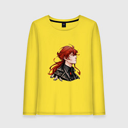 Лонгслив хлопковый женский Дилюк, цвет: желтый