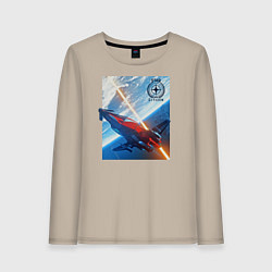 Лонгслив хлопковый женский Star Citizen M50, цвет: миндальный