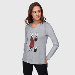 Лонгслив хлопковый женский Хорнет и рыцари, цвет: меланж — фото 2