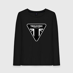 Лонгслив хлопковый женский Triumph Мото Лого Z, цвет: черный