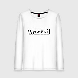 Лонгслив хлопковый женский WASTED, цвет: белый