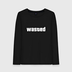 Лонгслив хлопковый женский WASTED, цвет: черный