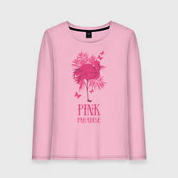 Лонгслив хлопковый женский Pink paradise, цвет: светло-розовый
