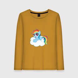 Лонгслив хлопковый женский My Little Pony Rainbow Dash, цвет: горчичный