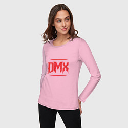 Лонгслив хлопковый женский DMX RIP, цвет: светло-розовый — фото 2