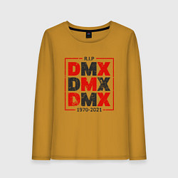 Лонгслив хлопковый женский DMX R I P, цвет: горчичный