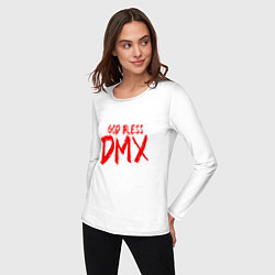 Лонгслив хлопковый женский God Bless DMX, цвет: белый — фото 2