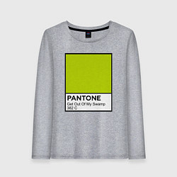 Лонгслив хлопковый женский Shrek: Pantone Color, цвет: меланж