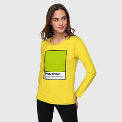 Лонгслив хлопковый женский Shrek: Pantone Color, цвет: желтый — фото 2