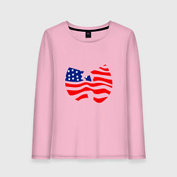 Лонгслив хлопковый женский Wu-Tang USA, цвет: светло-розовый