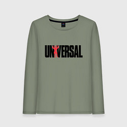 Лонгслив хлопковый женский ANIMAL UNIVERSAL ЭНИМАЛ, цвет: авокадо