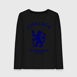 Лонгслив хлопковый женский Chelsea Est. 1905, цвет: черный