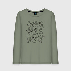 Женский лонгслив THE BINDING OF ISAAC СТИКИ