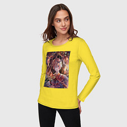Лонгслив хлопковый женский Tartaglia fan art, цвет: желтый — фото 2