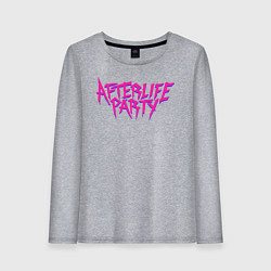 Лонгслив хлопковый женский Afterlife Party, цвет: меланж