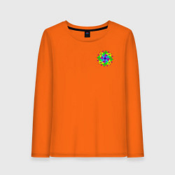 Лонгслив хлопковый женский Eyeflower bright, цвет: оранжевый