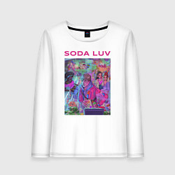 Лонгслив хлопковый женский SODA LUV, цвет: белый