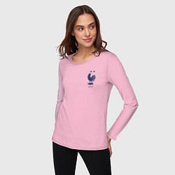 Лонгслив хлопковый женский Форма хлопок сборная Франции, цвет: светло-розовый — фото 2