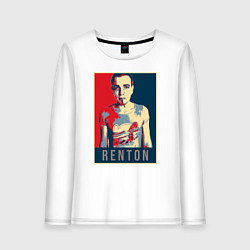 Лонгслив хлопковый женский Renton, цвет: белый