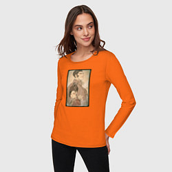 Лонгслив хлопковый женский Мутсу и Хёго, цвет: оранжевый — фото 2