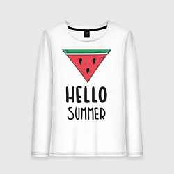 Лонгслив хлопковый женский HELLO SUMMER, цвет: белый