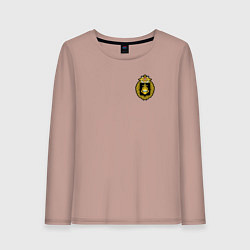 Лонгслив хлопковый женский Тихоокеанский флот ВМФ России, цвет: пыльно-розовый