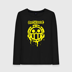 Лонгслив хлопковый женский Пираты Сердца One Piece, цвет: черный