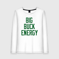 Лонгслив хлопковый женский Big Buck Energy, цвет: белый