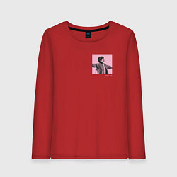 Лонгслив хлопковый женский EUPHORIA BTS PINK Edition, цвет: красный