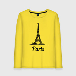Лонгслив хлопковый женский Paris, цвет: желтый