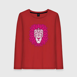 Лонгслив хлопковый женский Pink Lion, цвет: красный