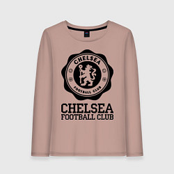 Лонгслив хлопковый женский Chelsea FC: Emblem, цвет: пыльно-розовый