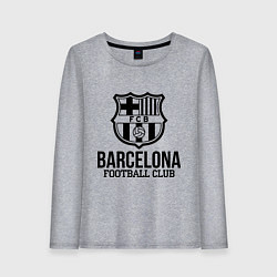 Лонгслив хлопковый женский Barcelona FC, цвет: меланж